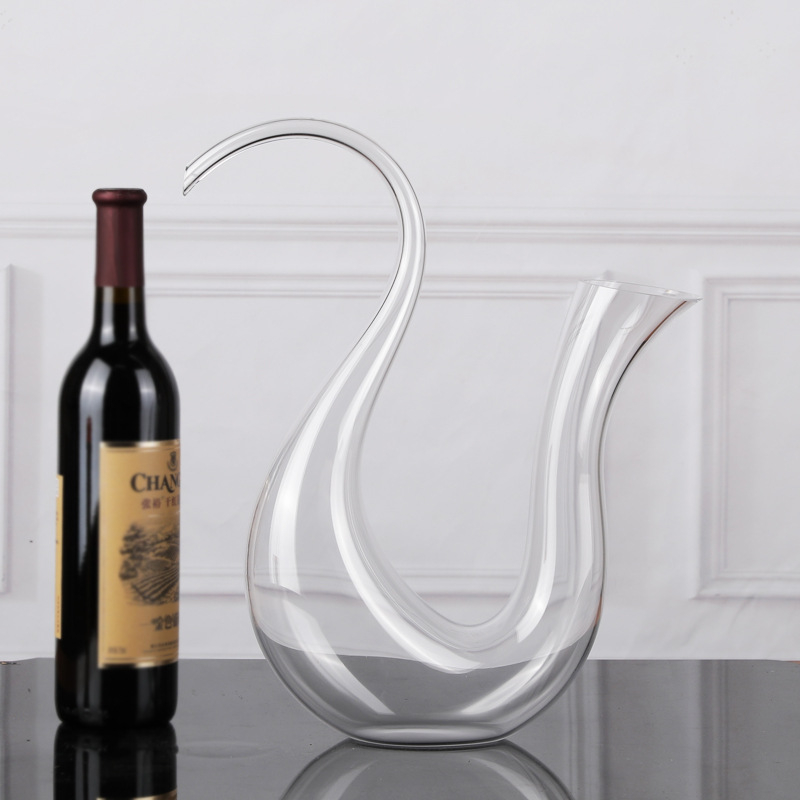Decantor de vin din cristal fără plumb, cu logo personalizat, turnare manuală, corp monobloc, design creativ
