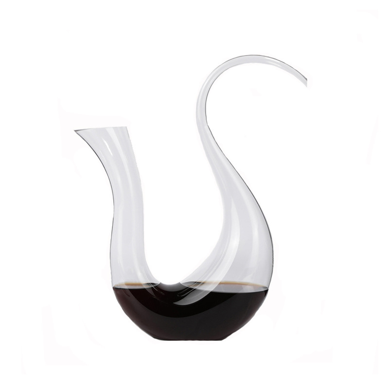 Decantor de vin din cristal fără plumb, cu logo personalizat, turnare manuală, corp monobloc, design creativ
