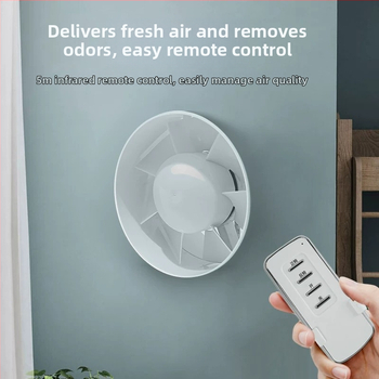 Ugrađeni kupaonski ventilator za zidne kanale, cijevnog tipa, tih i snažan, ABS kućište, 220V, 50Hz, 15W, veličine 4 i 6 inča