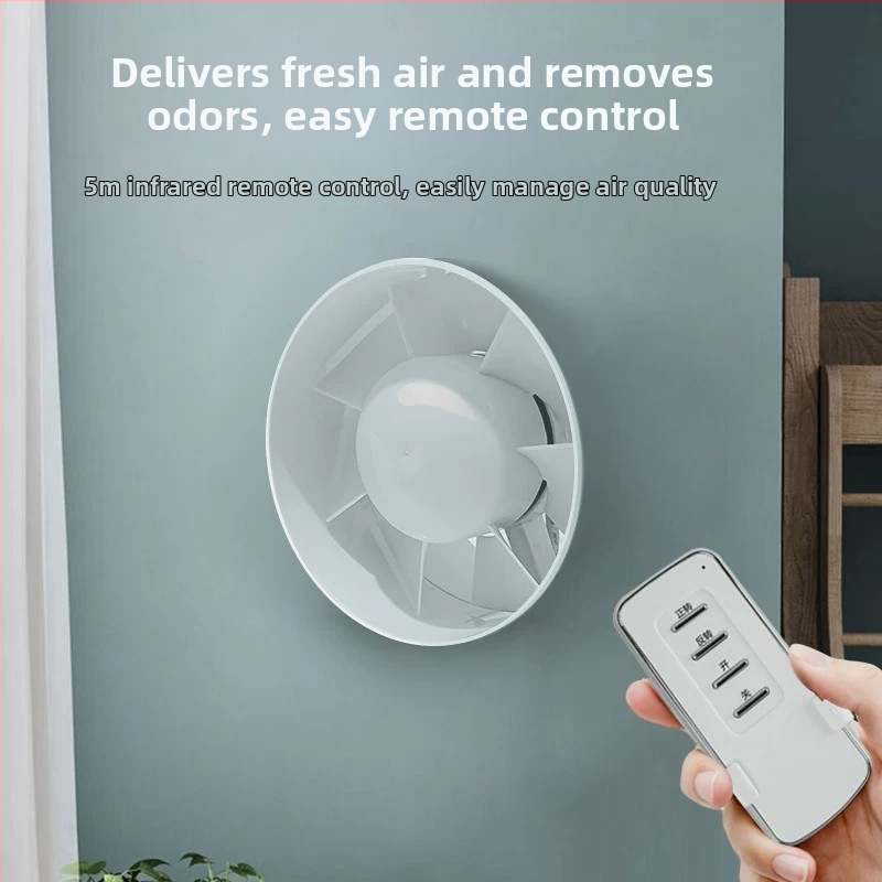 Ugrađeni kupaonski ventilator za zidne kanale, cijevnog tipa, tih i snažan, ABS kućište, 220V, 50Hz, 15W, veličine 4 i 6 inča