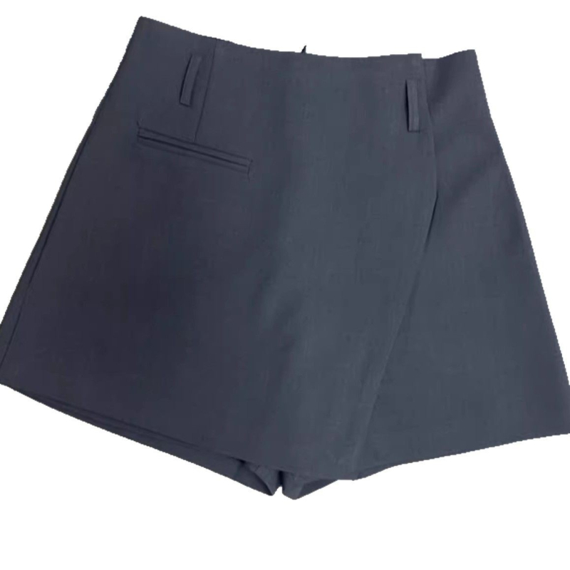 Fustă-pantalon irregulară pentru femei, toamnă-iarnă, talie înaltă, inspirată de blazer, versatilă, siluetă în linie A