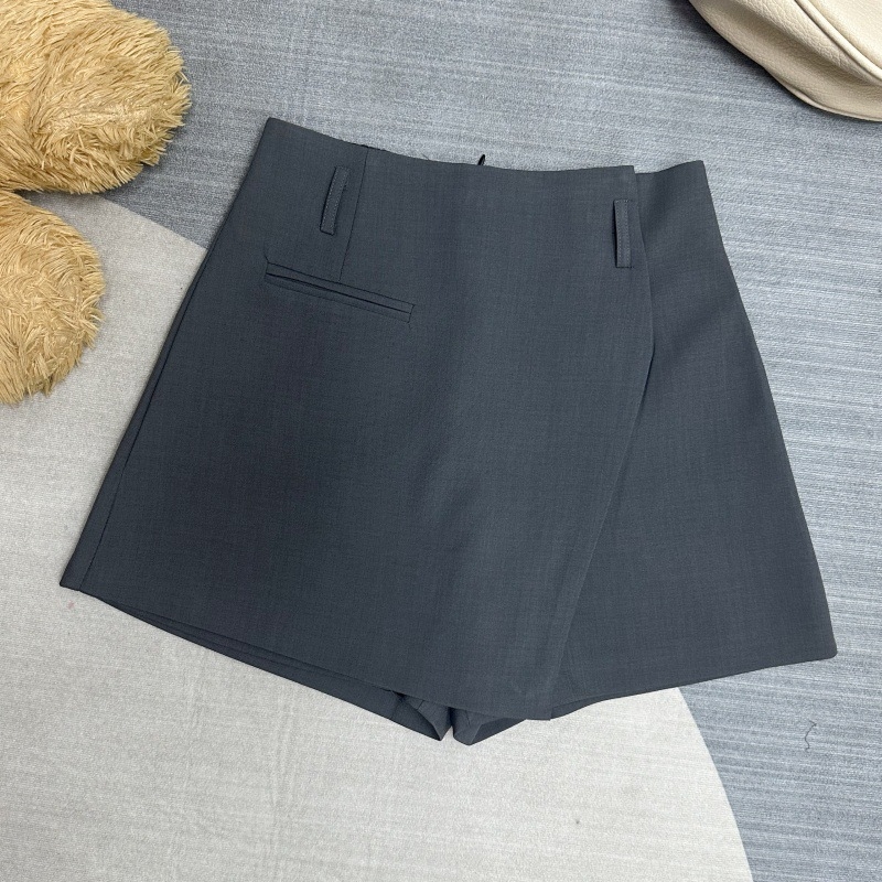 Fustă-pantalon irregulară pentru femei, toamnă-iarnă, talie înaltă, inspirată de blazer, versatilă, siluetă în linie A