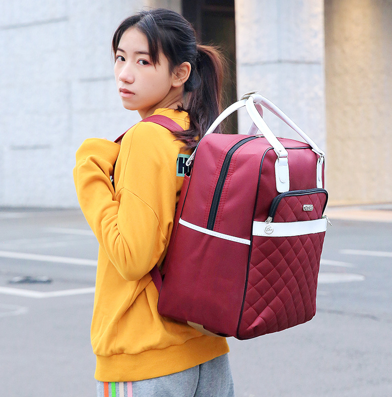 Ruksak s kotačićima za školu i putovanja, 20-35 L, unisex, geometrijski uzorak, Oxford tkanina