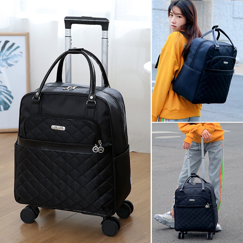 Ruksak s kotačićima za školu i putovanja, 20-35 L, unisex, geometrijski uzorak, Oxford tkanina