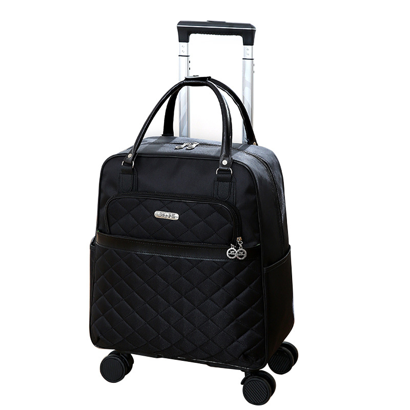 Ruksak s kotačićima za školu i putovanja, 20-35 L, unisex, geometrijski uzorak, Oxford tkanina