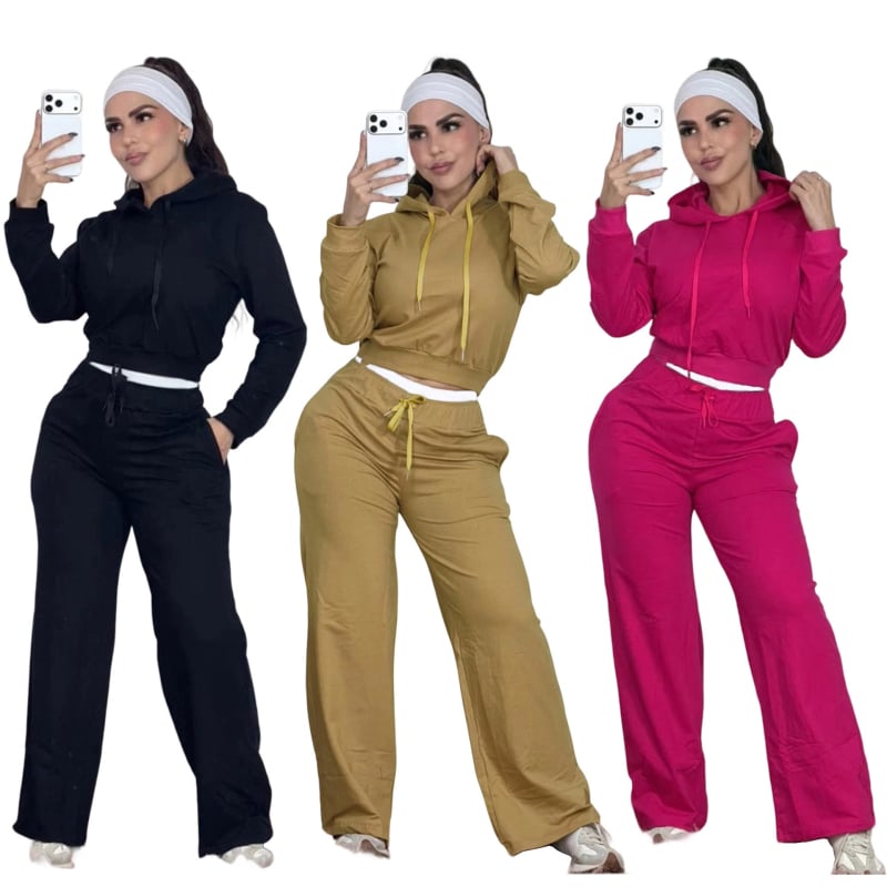 Hanorac cu fermoar brodat cu literă, pantaloni largi cu talie dublă, model 3D, iarnă 2025