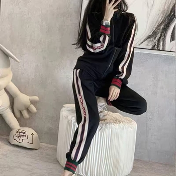 Set din două piese pentru femei, hanorac în stil coreean, îmbrăcăminte sport casual, 2025, versatil pentru primăvară și toamnă.