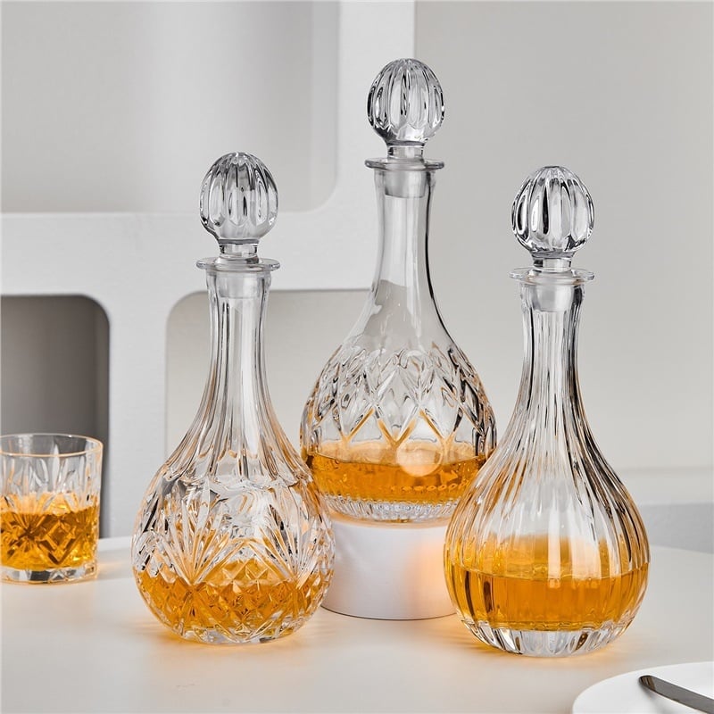 Decantor din sticlă, în stil european, pentru whisky și vin, 750 ml
