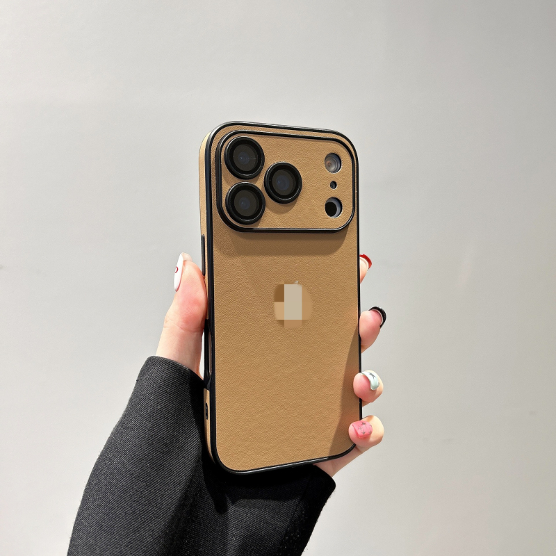 Husă din piele cu protecție pentru obiectiv pentru iPhone 17 Pro Max — husă durabilă, protecție antișoc