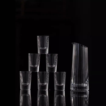 Set decantator cu cioc de turnare și pahar de măsurare cu scară, sticlă borosilicat de înaltă rezistență, 101–200 ml, pentru uz casnic și hotelier