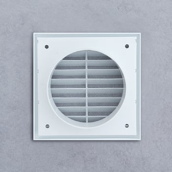 Capac de ventilare baie și bucătărie cu protecție la ploaie și grilă cu lamele