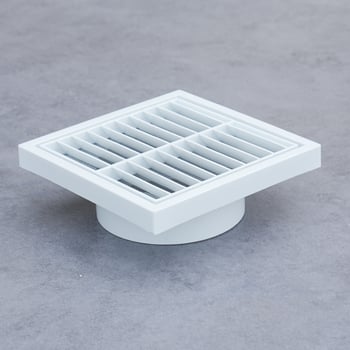 Capac de ventilare baie și bucătărie cu protecție la ploaie și grilă cu lamele