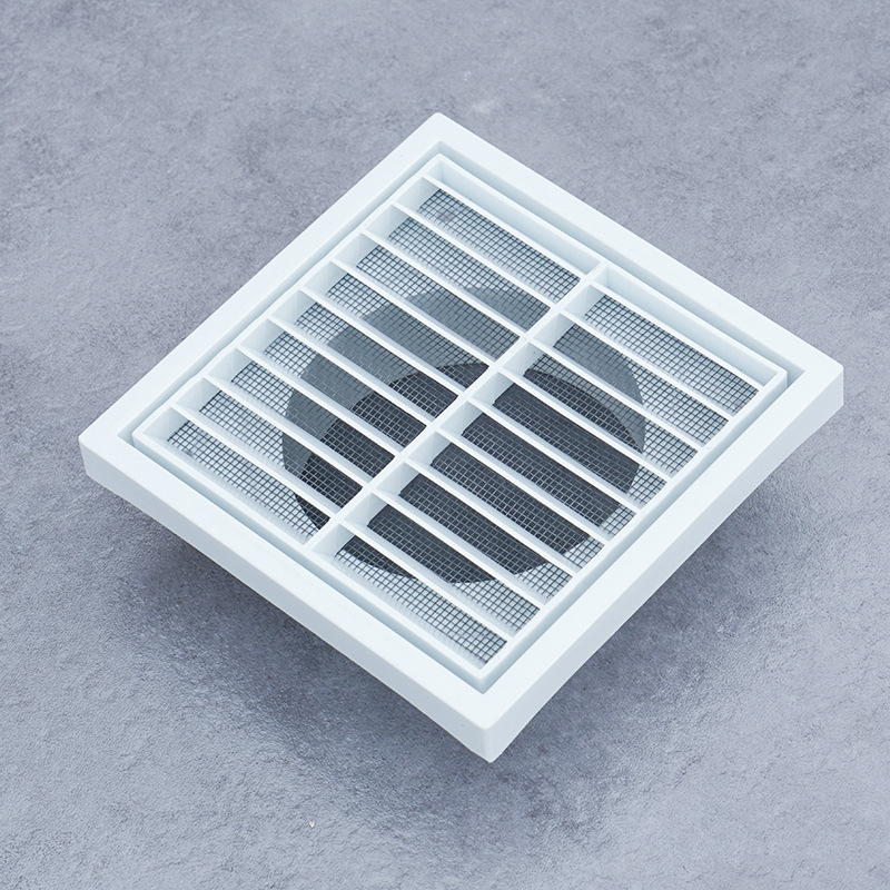 Capac de ventilare baie și bucătărie cu protecție la ploaie și grilă cu lamele