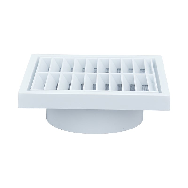 Capac de ventilare baie și bucătărie cu protecție la ploaie și grilă cu lamele
