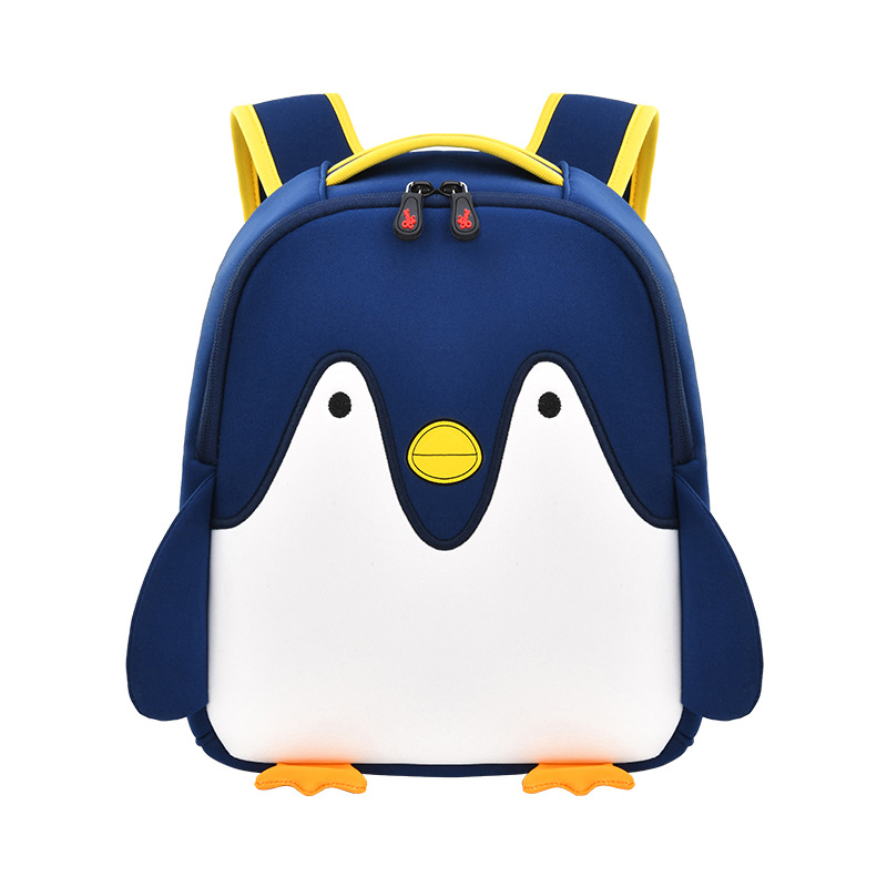 Rucsac unisex pentru grădiniță, cu imprimeu pinguin și logo imprimat, respirabil, ușor și design anti-pierdere