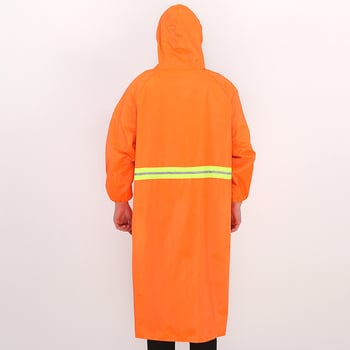 Pelerină impermeabilă reflectorizantă lungă pentru servicii de salubritate, bărbați, XXL, poncho de patrulare