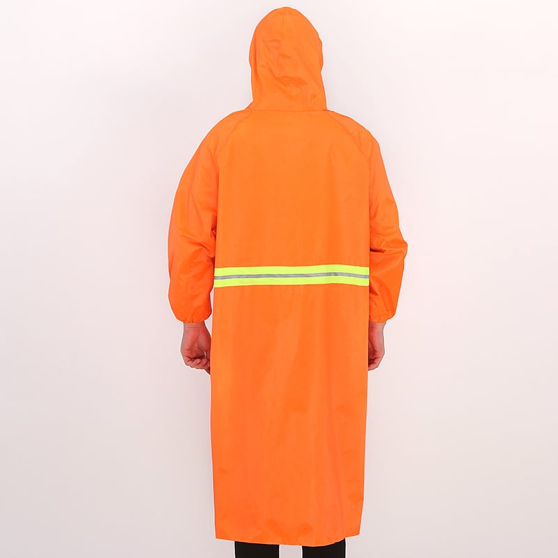 Pelerină impermeabilă reflectorizantă lungă pentru servicii de salubritate, bărbați, XXL, poncho de patrulare