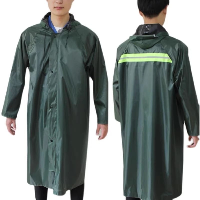 Pelerină impermeabilă reflectorizantă lungă pentru servicii de salubritate, bărbați, XXL, poncho de patrulare