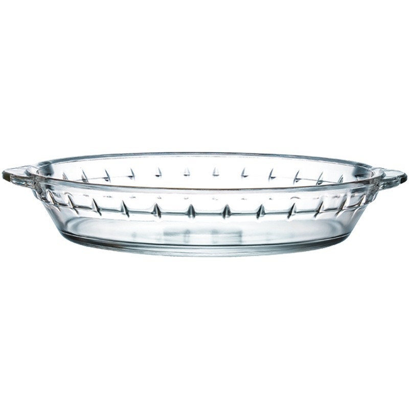 Farfurie rotundă din sticlă temperată, pentru microunde, farfurie de servire abalón, veselă de bucătărie, tavă de copt