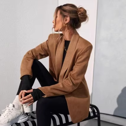 Blazer damă de culoare solidă, casual pentru muncă și purtare zilnică