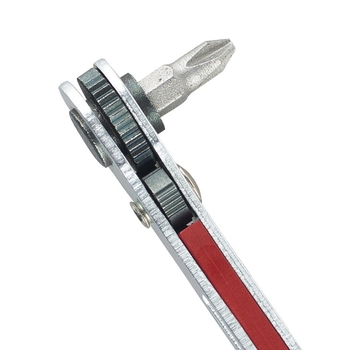 Üreges kivitelű 36-dontos racsnis csavarhúzó keskeny helyekhez, kétirányú, hajlított hatszögű csatlakozóval