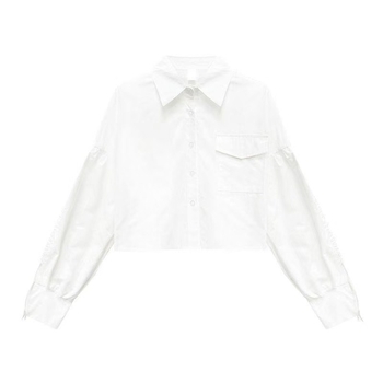 Bluza cu guler de păpușă, satin moale, croială lejeră, mâneci lungi