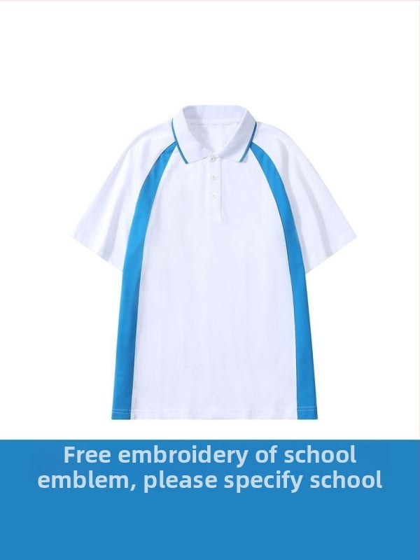 Set de uniformă școlară, două piese, pentru elevi de liceu: top cu mânecă scurtă și pantaloni, stil campus