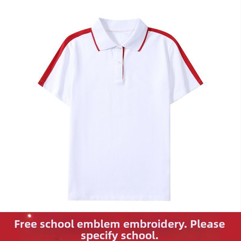 Set de uniformă școlară, două piese, pentru elevi de liceu: top cu mânecă scurtă și pantaloni, stil campus