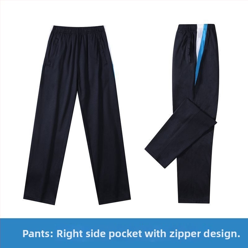 Set de uniformă școlară, două piese, pentru elevi de liceu: top cu mânecă scurtă și pantaloni, stil campus