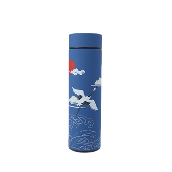 Sticlă de apă inteligentă, personalizabilă cu logo, afișaj al temperaturii, termos de birou elegant pentru femei