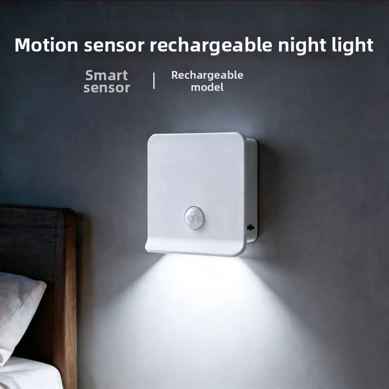 Nabíjateľné LED inteligentné nočné svetlo Laishen so senzorom pohybu s magnetickou základňou, nočná lampa do spálne a chodby