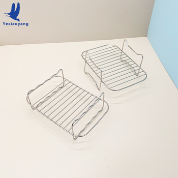 Gril din oțel inoxidabil, accesoriu pentru cuptor, suport vertical pentru frigărui pentru friteuză cu aer