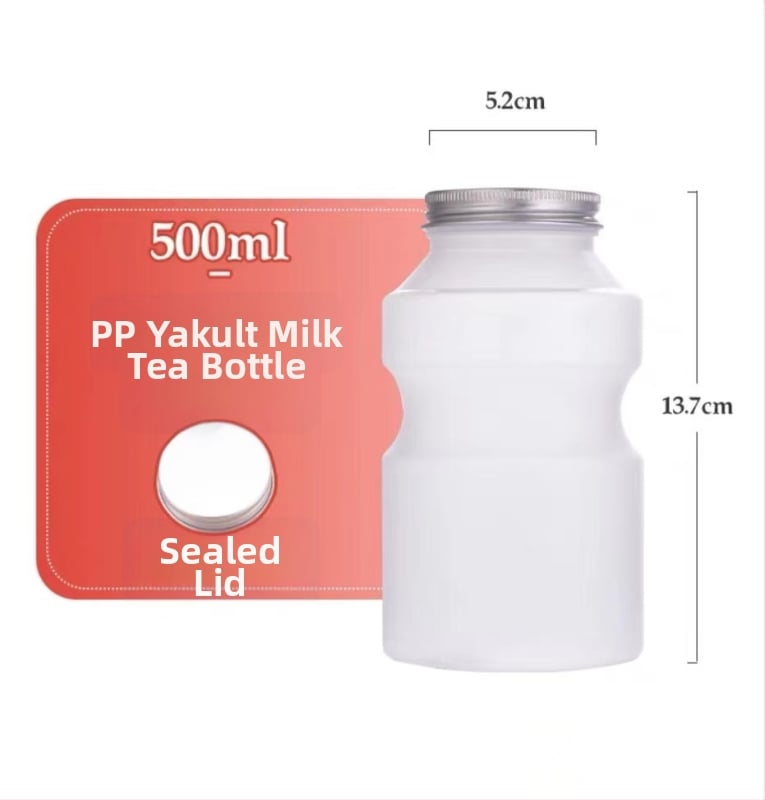 PP hőálló műanyag palack, 500 ml, forró italokhoz, kupakkal, élelmiszer-biztonságos üres csomagolóüveg