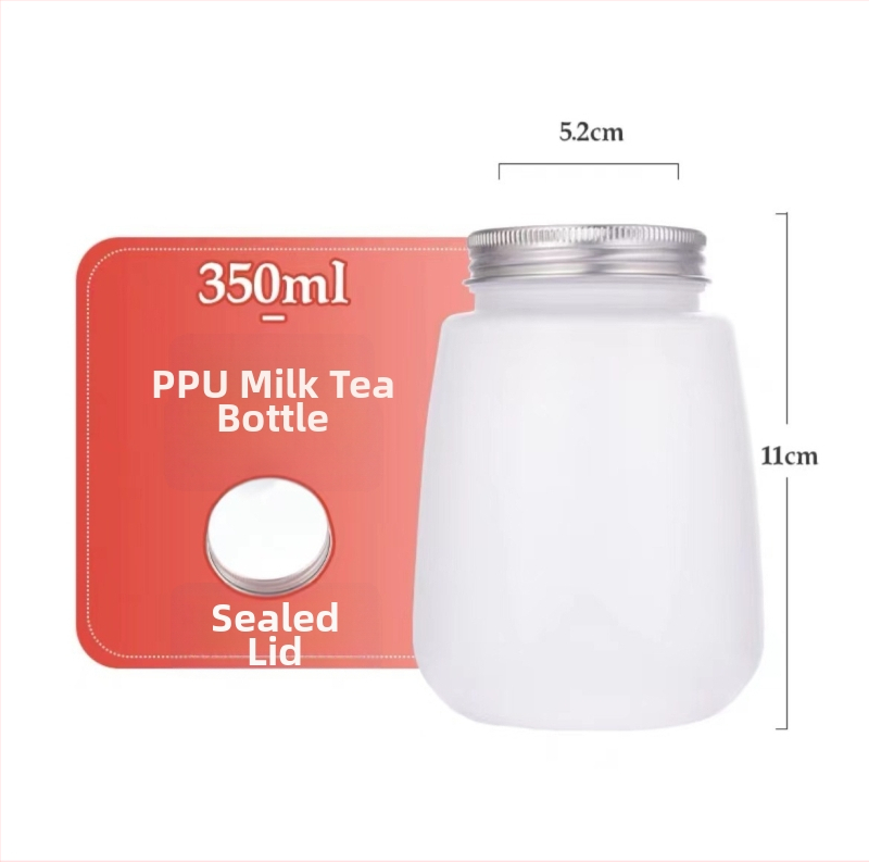PP hőálló műanyag palack, 500 ml, forró italokhoz, kupakkal, élelmiszer-biztonságos üres csomagolóüveg