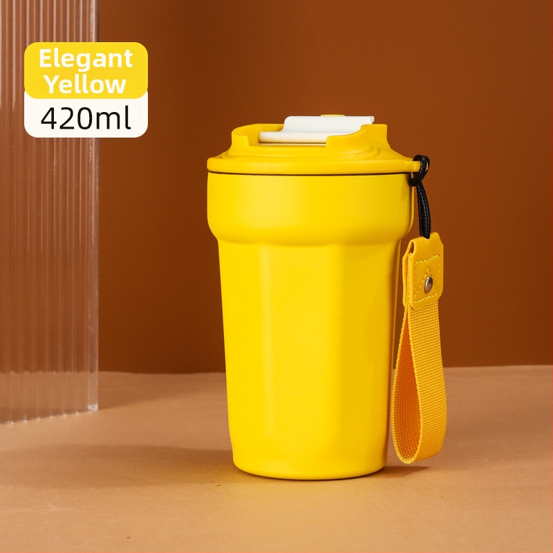 Cană de cafea din oțel inoxidabil 316, izolație în vid, portabilă pentru mașină, design octogonal, cadou