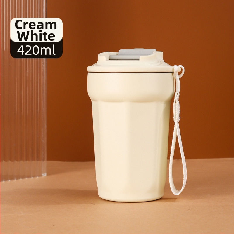 Cană de cafea din oțel inoxidabil 316, izolație în vid, portabilă pentru mașină, design octogonal, cadou