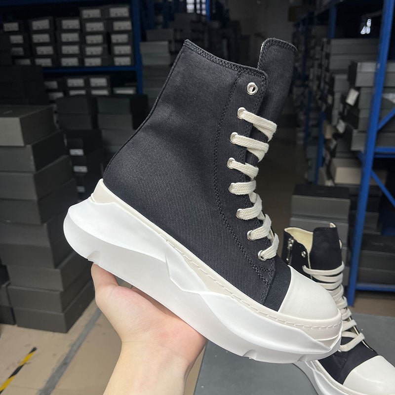 Klasične visoke platnene tenisice s debelom sole i platformom, unisex, za jesen