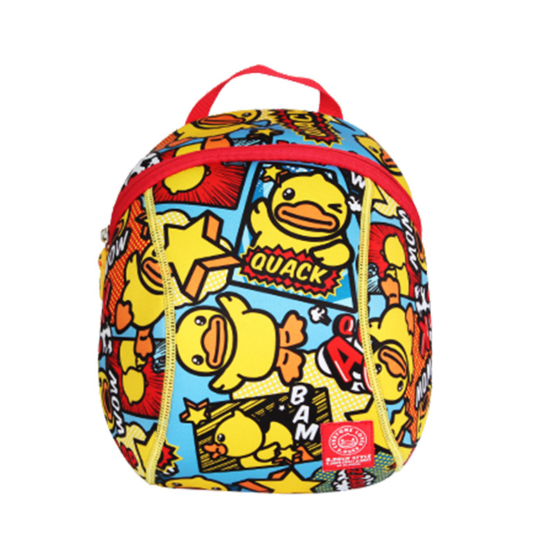 Rucsac pentru copii mici cu rață galbenă, design desen animat, cu lesă de siguranță anti-pierdere