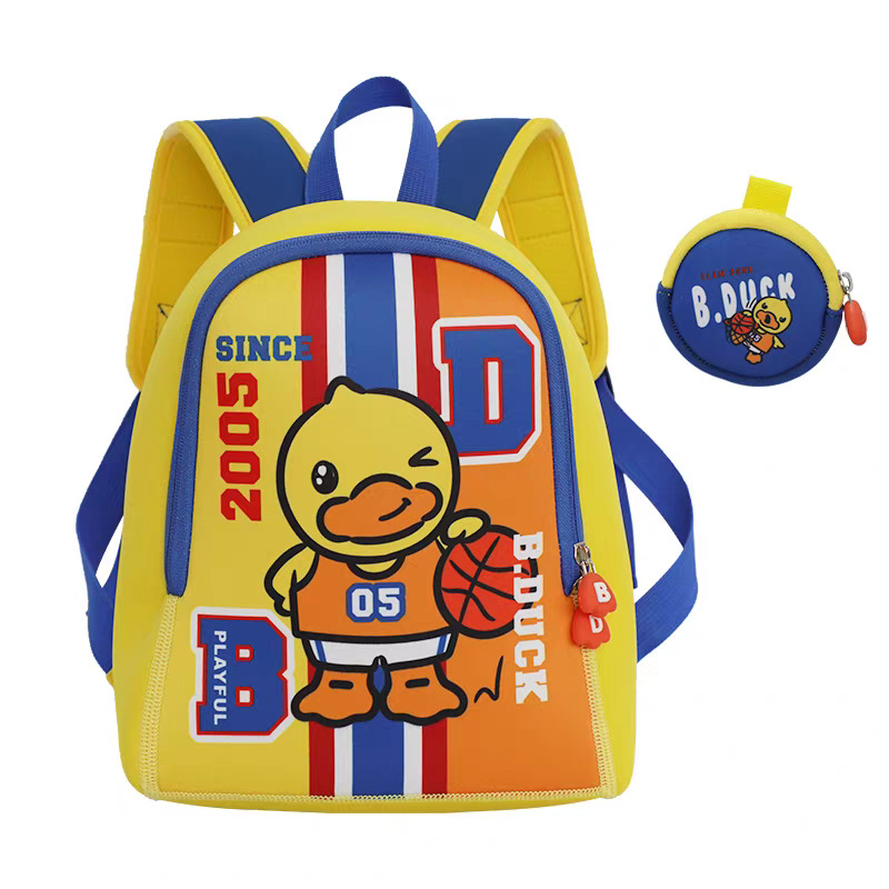 Rucsac pentru copii mici cu rață galbenă, design desen animat, cu lesă de siguranță anti-pierdere