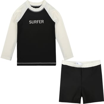 Costum de baie pentru copii, două piese, protecție UV și uscare rapidă, unisex, pentru 2–12 ani, țesătură amestec poliester