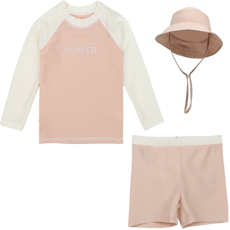 Costum de baie pentru copii, două piese, protecție UV și uscare rapidă, unisex, pentru 2–12 ani, țesătură amestec poliester