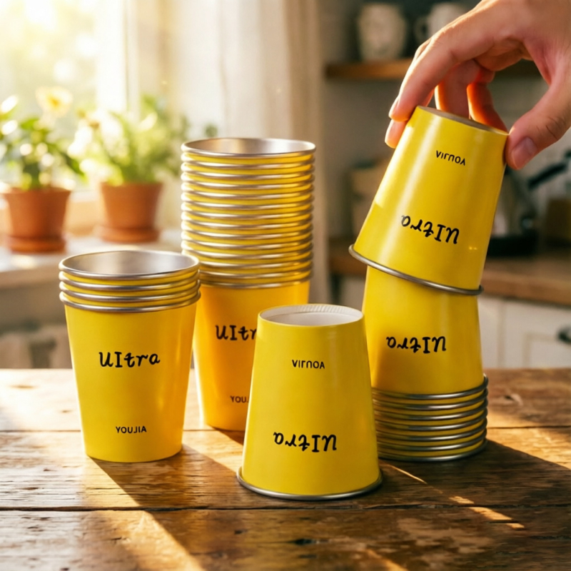 Cupe de hârtie cu folie de aur, de unică folosință, pentru băuturi calde, foarte groase; cafea, lapte de soia și ceai; uz casnic și comercial; 201-300 ml; hârtie laminată; etanșe; protecție împotriva arsurilor; imprimare logo disponibil