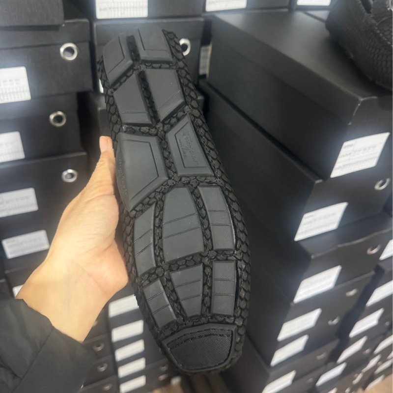 Mocasin bărbătesc din velur, cataramă metalică, piele de vită țesută, loafers casual confortabili