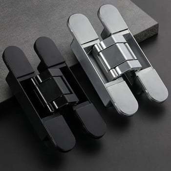 Balama ascunsă reglabilă tridimensional, 150×25 mm, din aliaj de zinc, pentru uși interioare din lemn