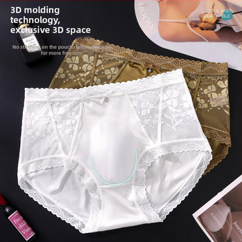 Slipuri bărbați din plasă ultrafina, margine din dantelă și design floral, stil franțuzesc sexy, talie medie
