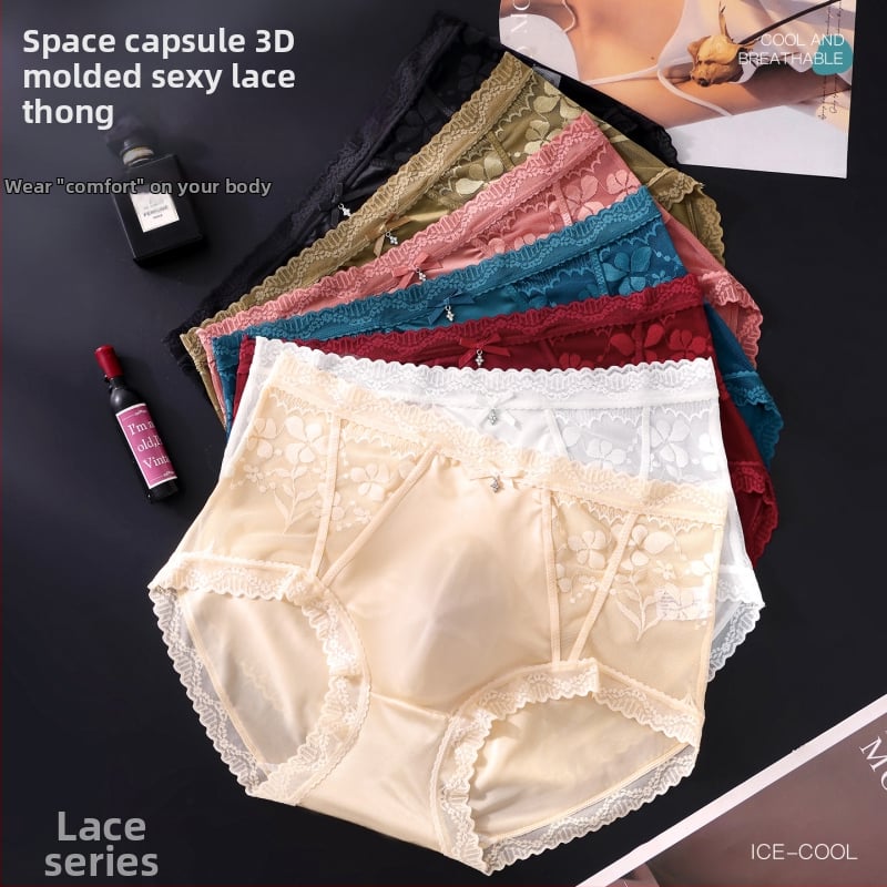 Slipuri bărbați din plasă ultrafina, margine din dantelă și design floral, stil franțuzesc sexy, talie medie