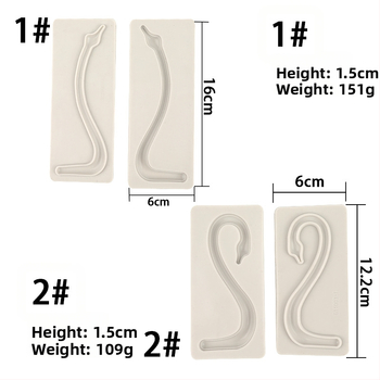 Hattyúnyak szilikon forma tortadíszítéshez fondanttal, 3D csokoládé forma.