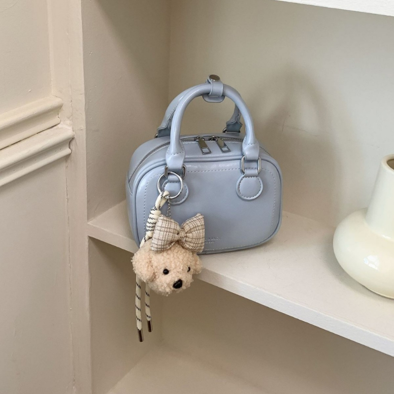 Geantă de umăr pentru femei, crossbody, din PU, formă pătrată, inspirație coreeană, design minimalist, mărime medie