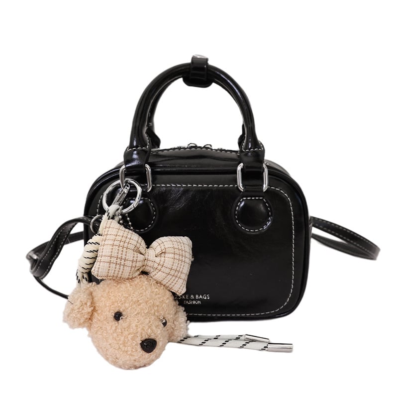Geantă de umăr pentru femei, crossbody, din PU, formă pătrată, inspirație coreeană, design minimalist, mărime medie