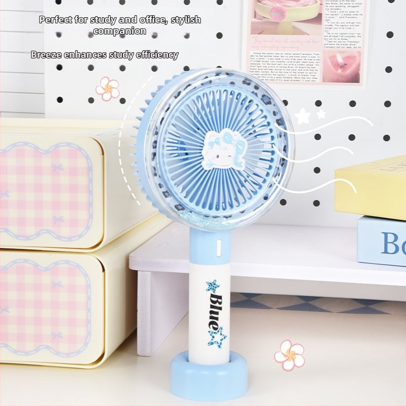 Elegant Color 942 Mia Cat ventilator de mână USB reîncărcabil - aer puternic, portabil pentru călătorii în aer liber și birou